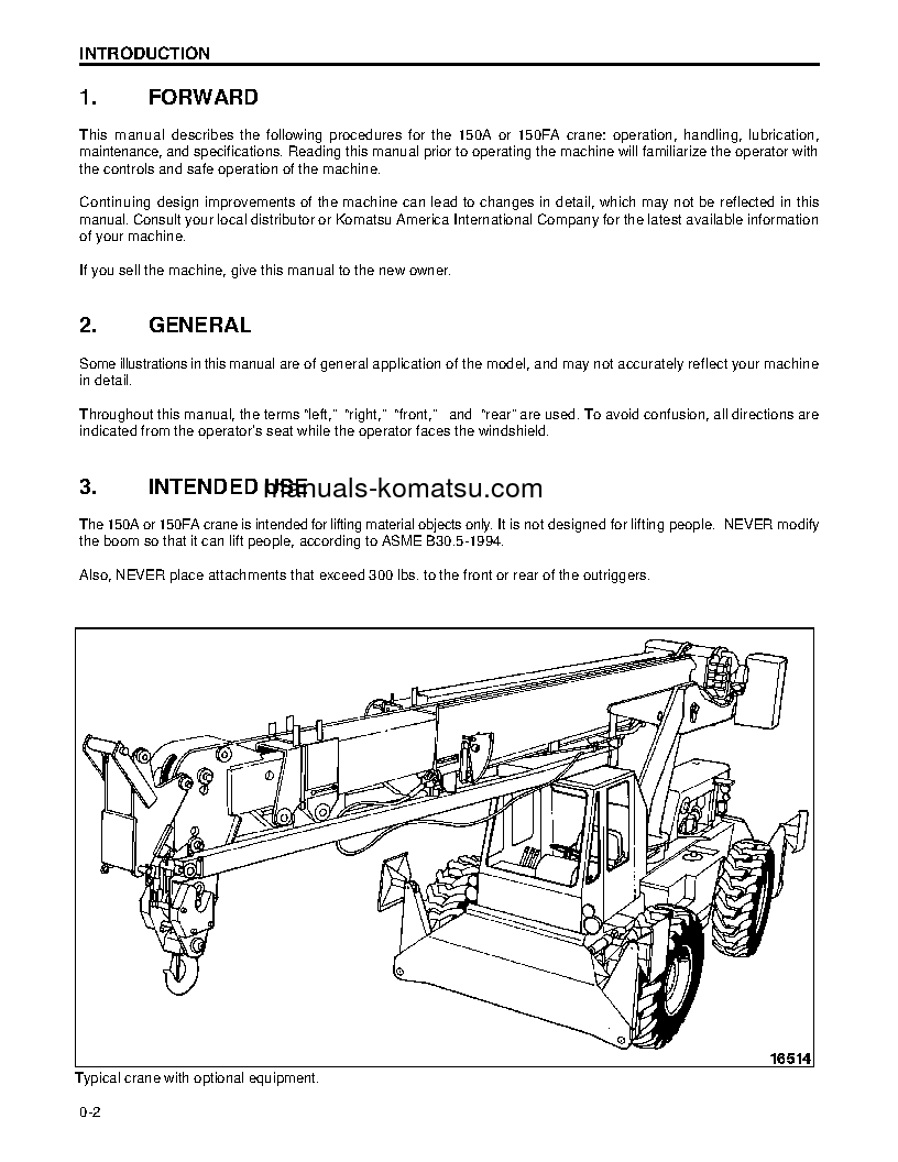 Protected: 150FA S/N U009695-UP Operation manual (English)