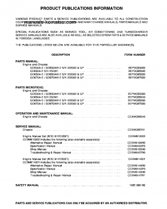 GD530A-2(USA)-A S/N 202002-203162 Operation manual (English)