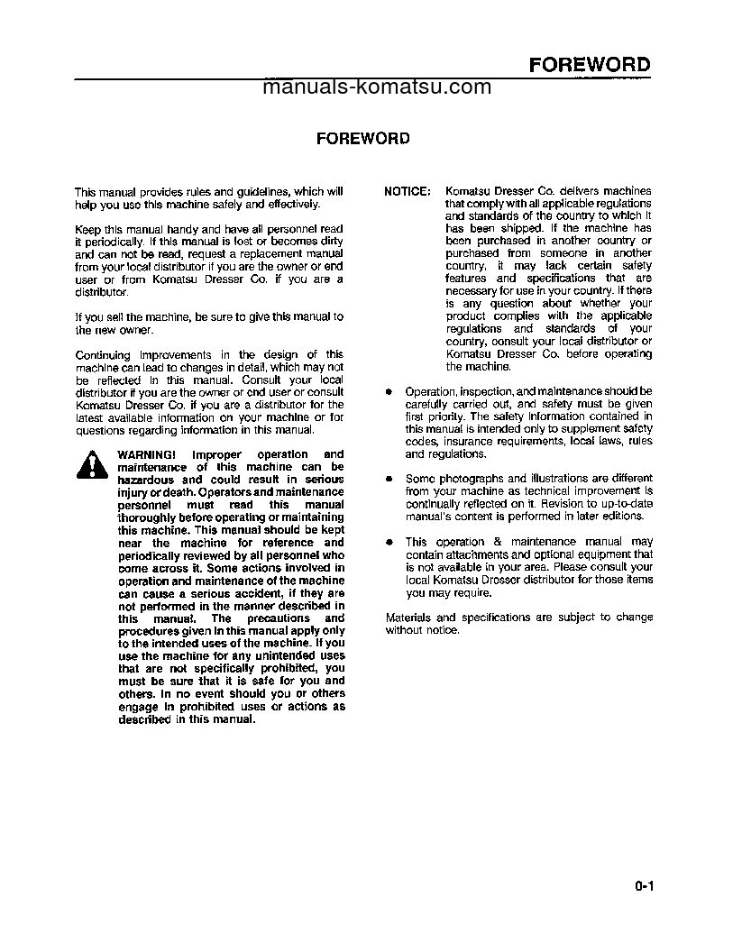 Protected: WA120-1(USA)-LC S/N A20001-UP Operation manual (English)