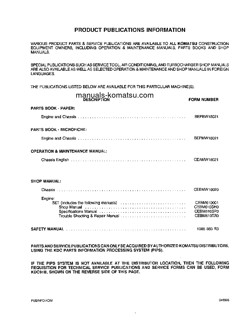 Protected: WA250-1(USA)-LC S/N A65001-UP Operation manual (English)