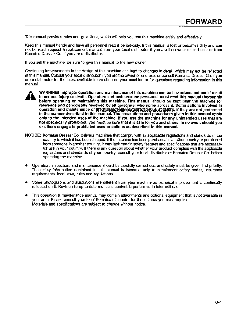 Protected: WA500-1(USA)-L S/N A20854-UP Operation manual (English)