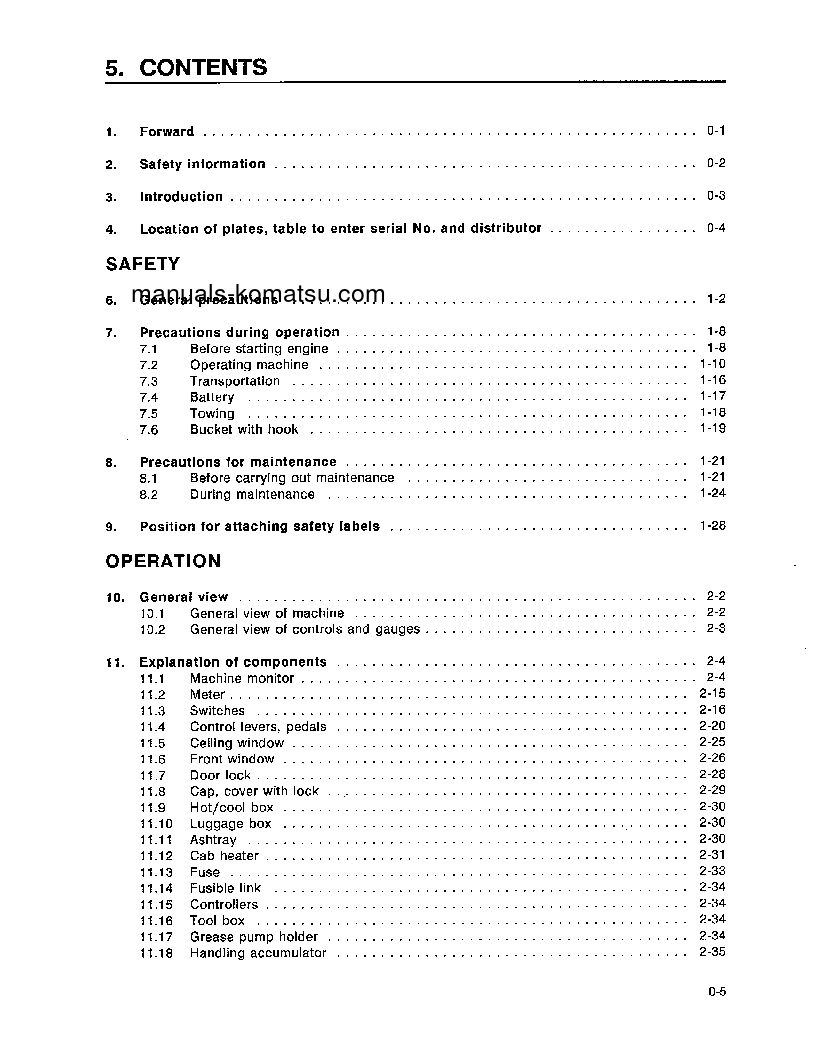 Protected: PC220LC-6(USA)-L S/N A80001-UP Operation manual (English)