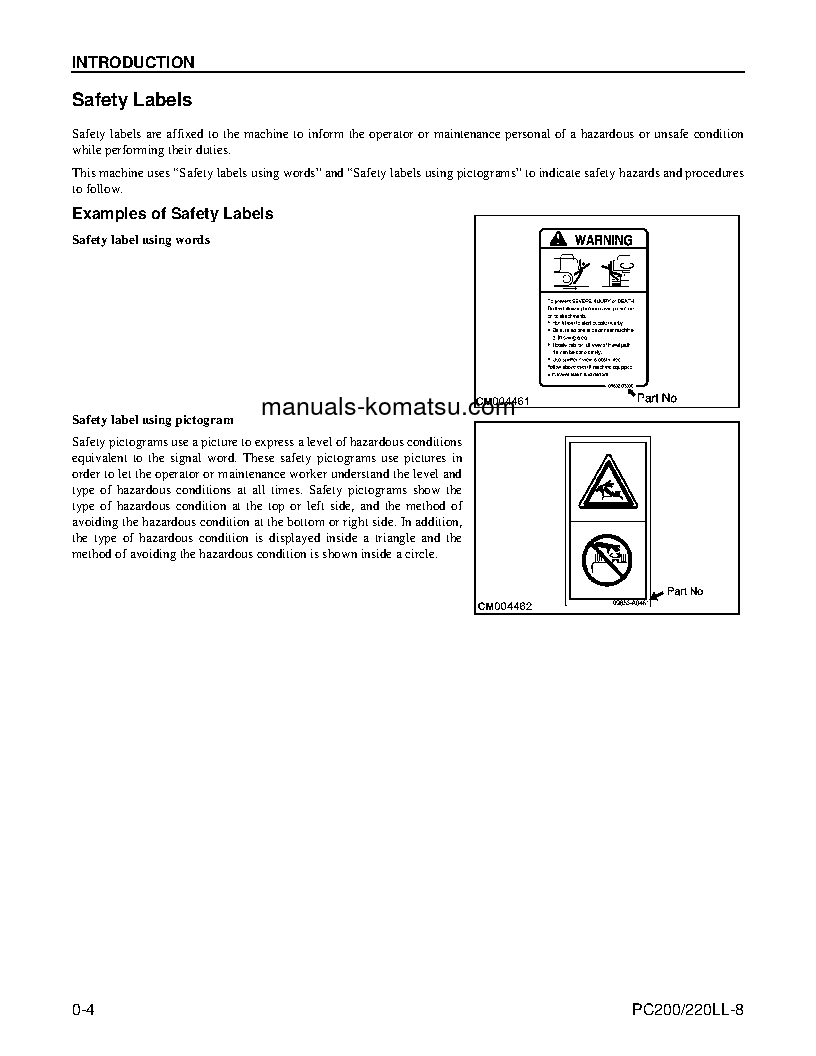 Protected: PC220LL-8(USA) S/N A87001-UP Operation manual (English)