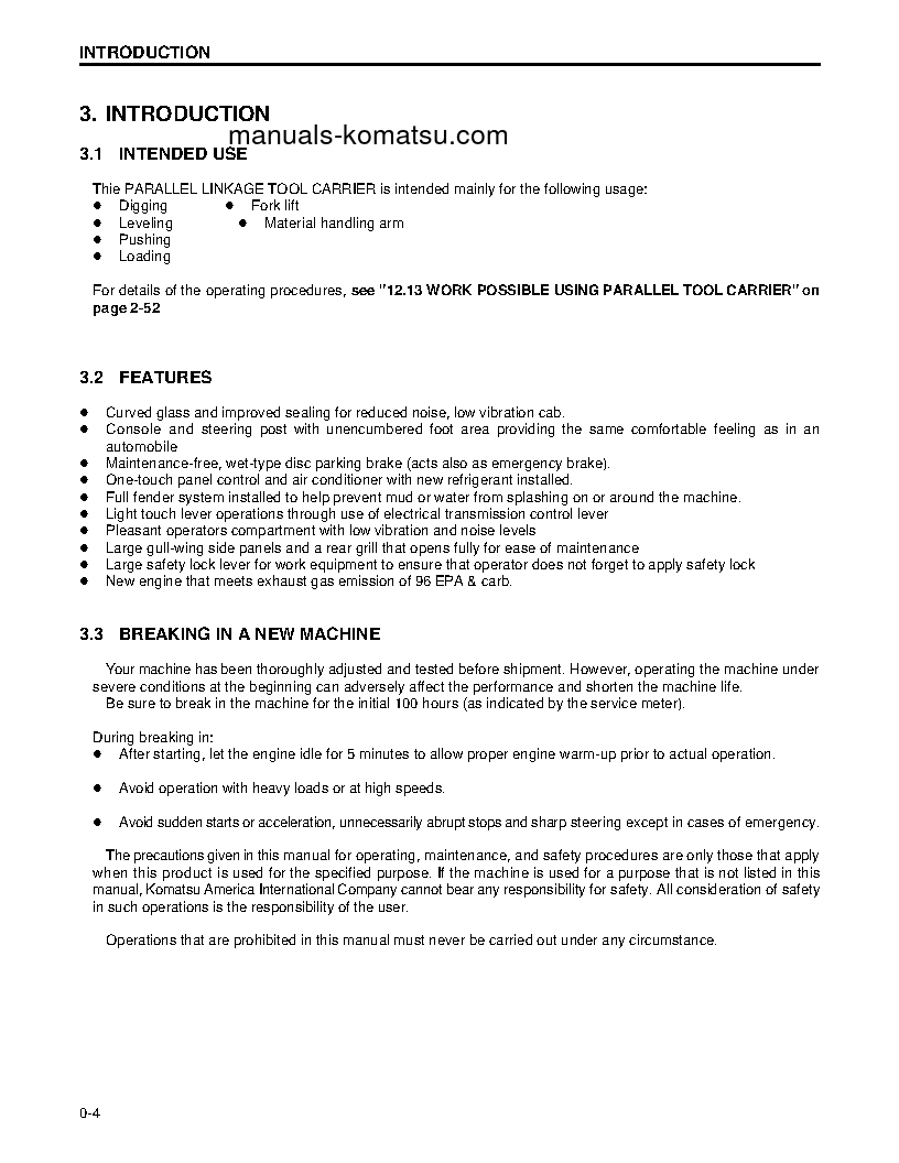 Protected: WA250-3(USA)-L S/N A75001-UP Operation manual (English)