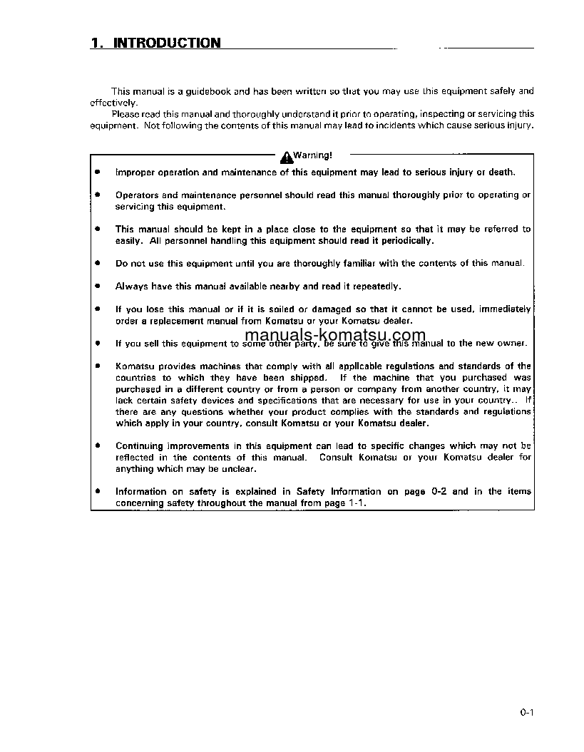 Protected: PC128UU-1(JPN) S/N 1001-2346 Operation manual (English)