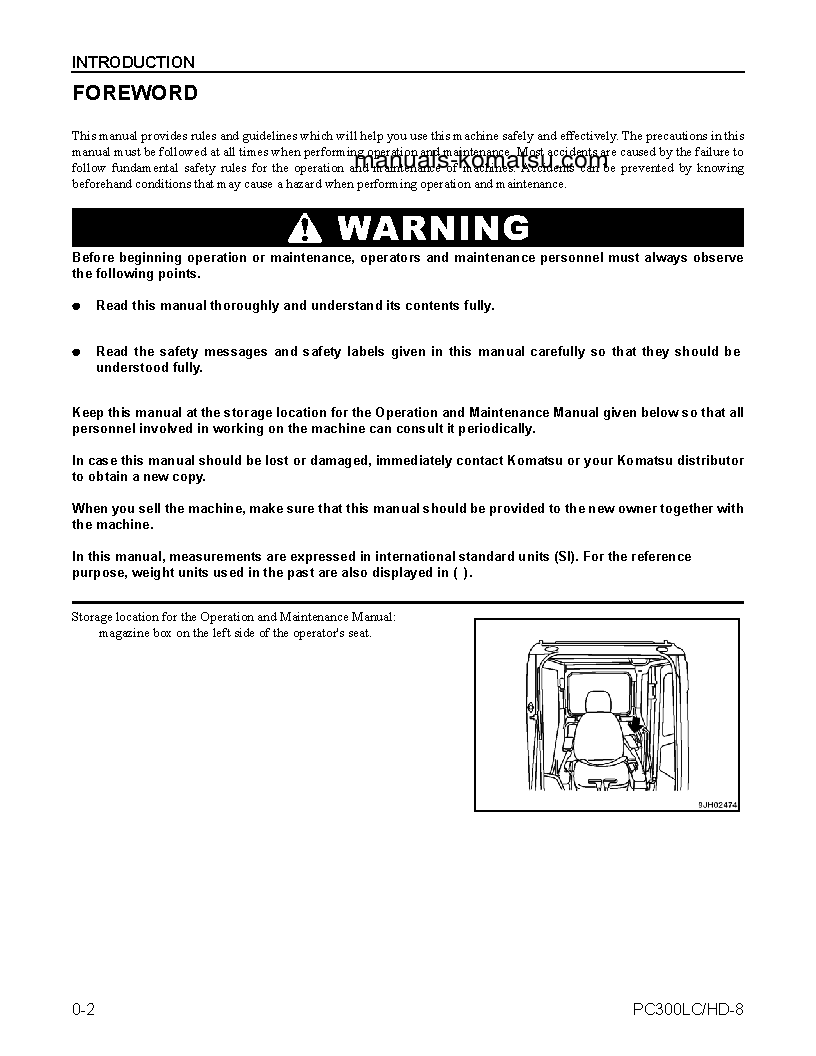 Protected: PC300LC-8(USA) S/N A90001-UP Operation manual (English)