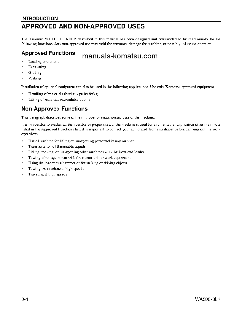 Protected: WA500-3(USA)-LK S/N A71001-UP Operation manual (English)