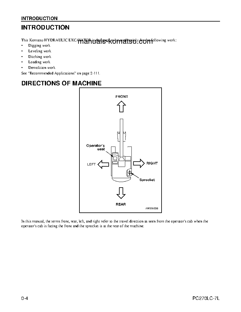 Protected: PC270LC-7(USA)-L S/N A86001-UP Operation manual (English)