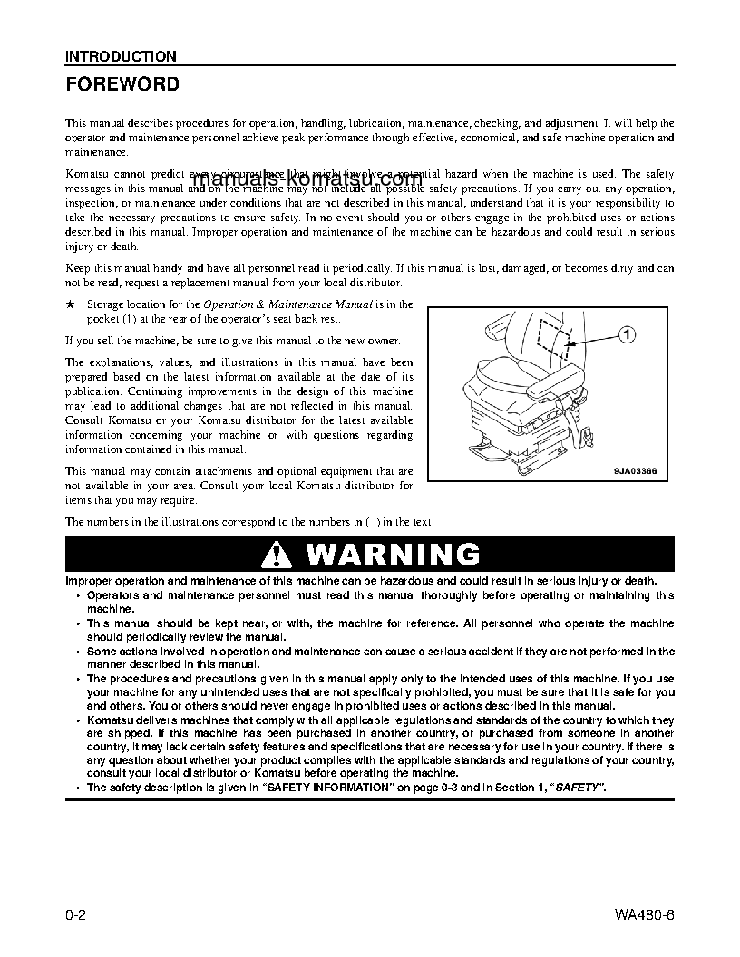 Protected: WA480-6(USA) S/N A47001-UP Operation manual (English)