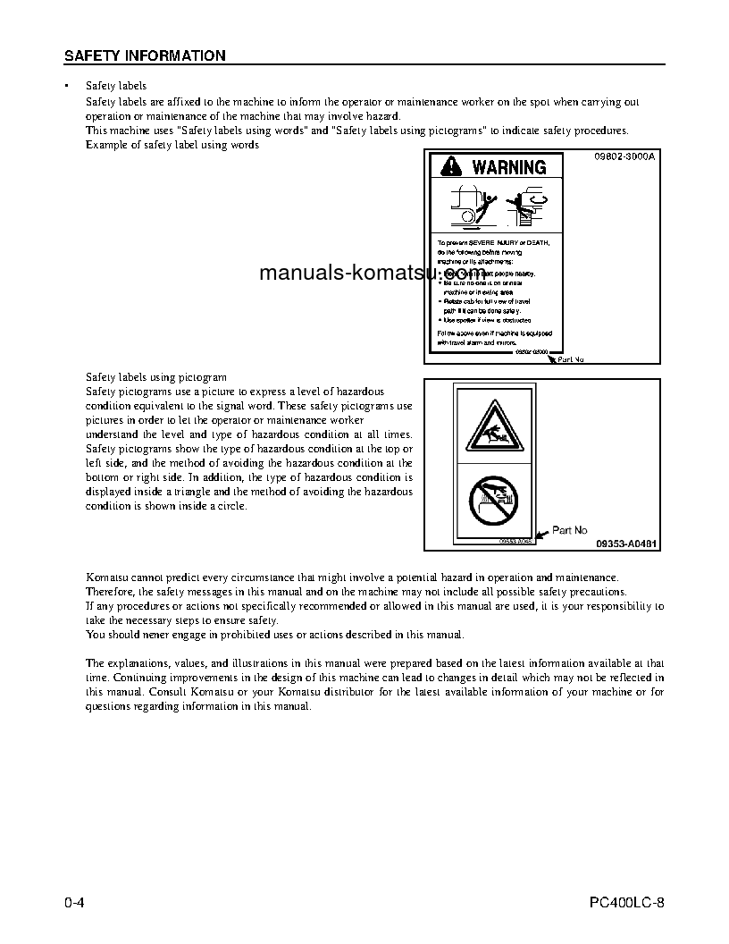 Protected: PC400LC-8(USA) S/N A88001-UP Operation manual (English)