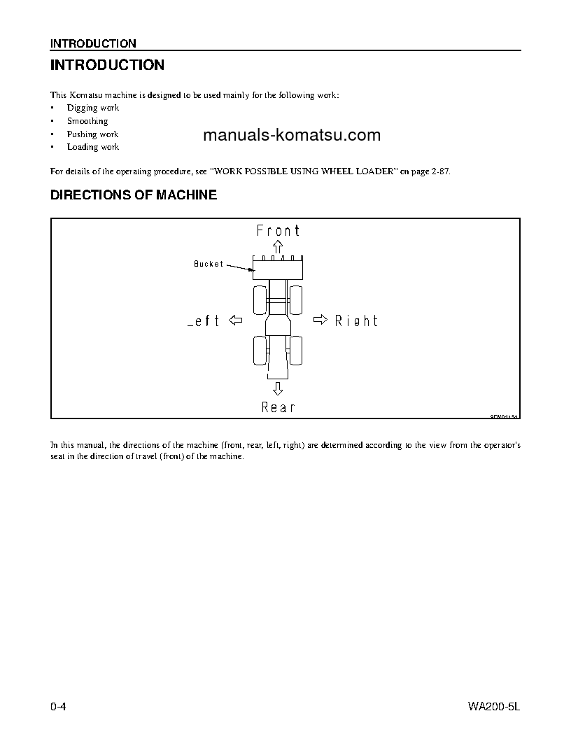 Protected: WA200-5(USA)-L S/N A82001-UP Operation manual (English)