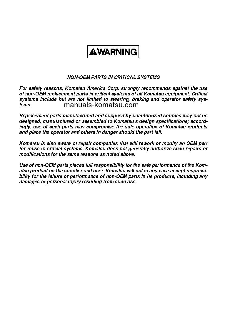 Protected: HD1500-5(USA) S/N A30079-A30160 Operation manual (English)