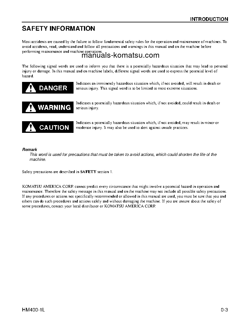 Protected: HM400-1(USA)-L S/N A10001-UP Operation manual (English)