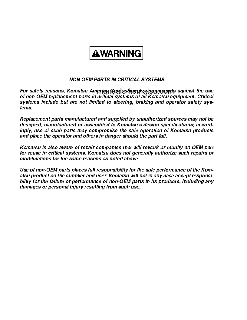 Protected: HD1500-7(USA)-W/ SSA16V159 S/N A30001-A30108 Operation manual (English)