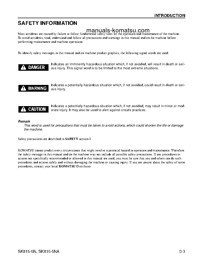 Protected: SK815-5(USA)-N S/N A30001-UP Operation manual (English)