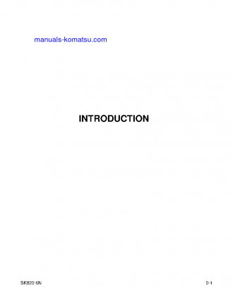 SK820-5(USA)-N S/N A40001-UP Operation manual (English)