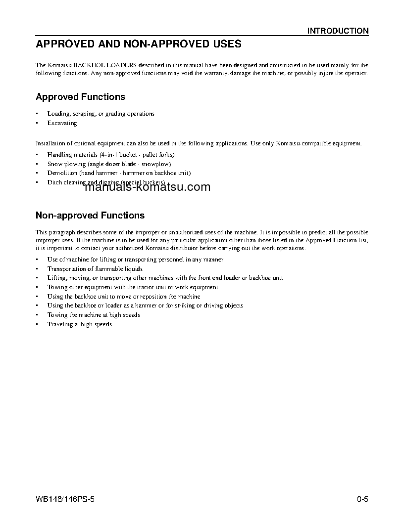Protected: WB146-5(USA) S/N A23001-UP Operation manual (English)