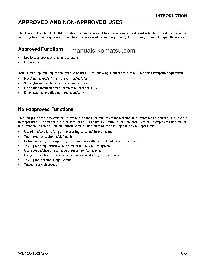 Protected: WB156-5(USA) S/N A63001-UP Operation manual (English)