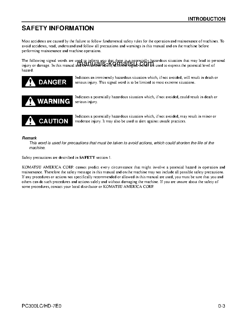 Protected: PC300HD-7(USA)-TIER 3 S/N A86001-UP Operation manual (English)