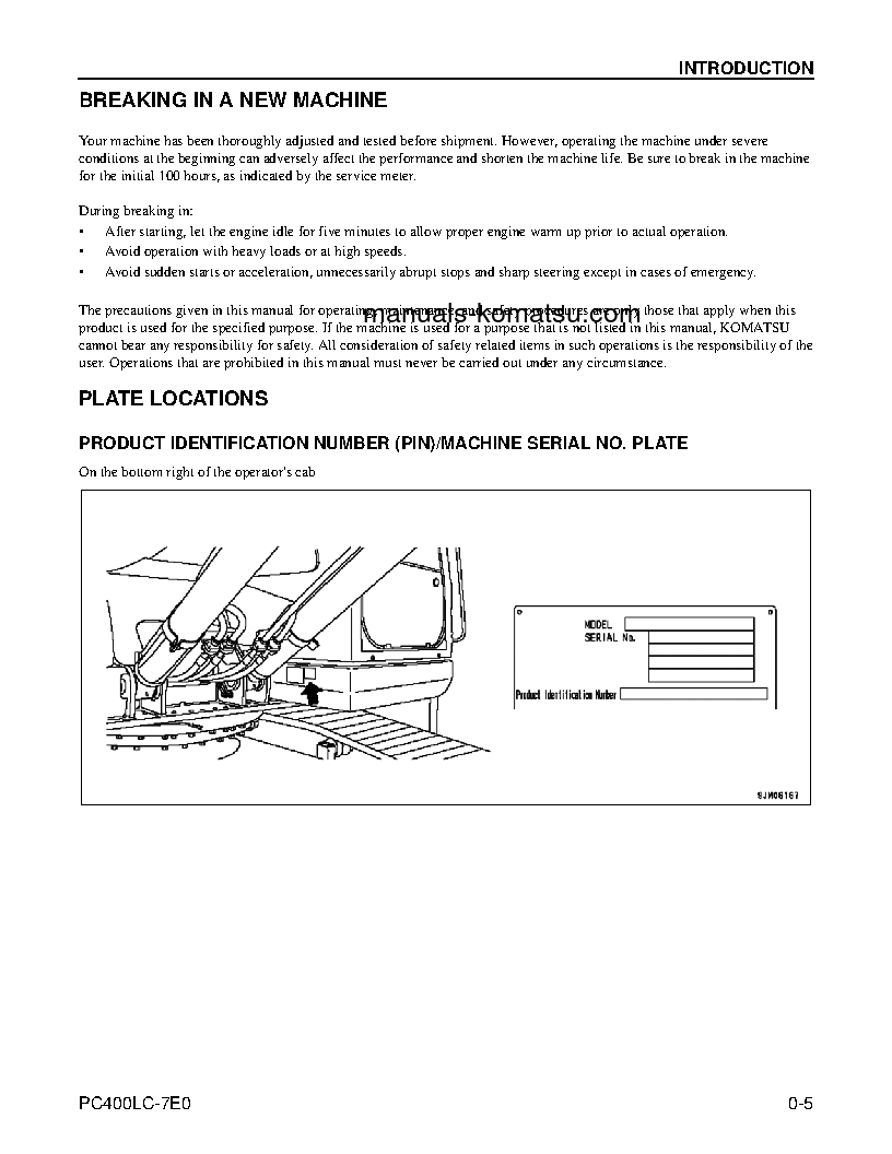 Protected: PC400LC-7(USA)-TIER 3 S/N A87001-UP Operation manual (English)