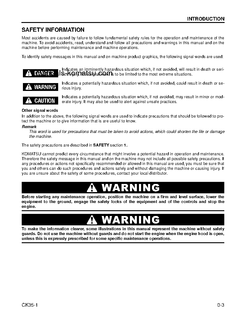 Protected: CK35-1(USA) S/N A40001-UP Operation manual (English)