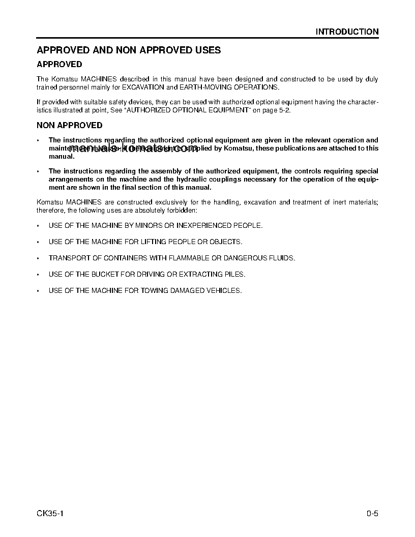 Protected: CK35-1(USA) S/N A40001-UP Operation manual (English)