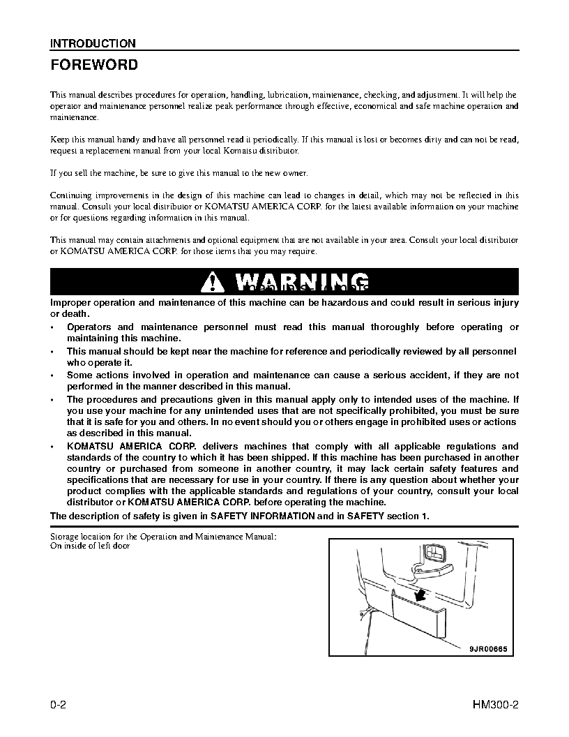 Protected: HM300-2(USA) S/N A11001-UP Operation manual (English)