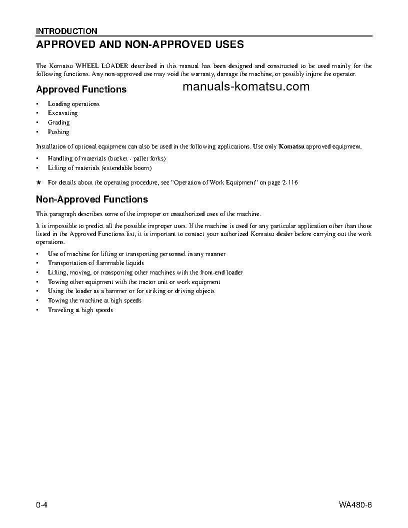 Protected: WA480-6(USA) S/N A38001-UP Operation manual (English)