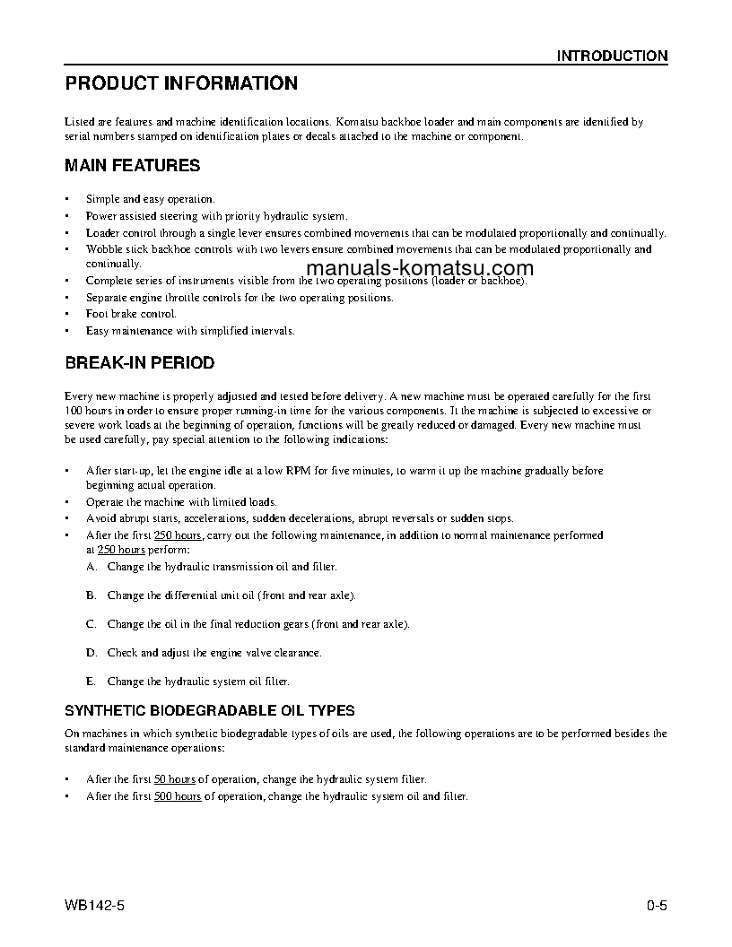 Protected: WB142-5(USA) S/N A13001-UP Operation manual (English)