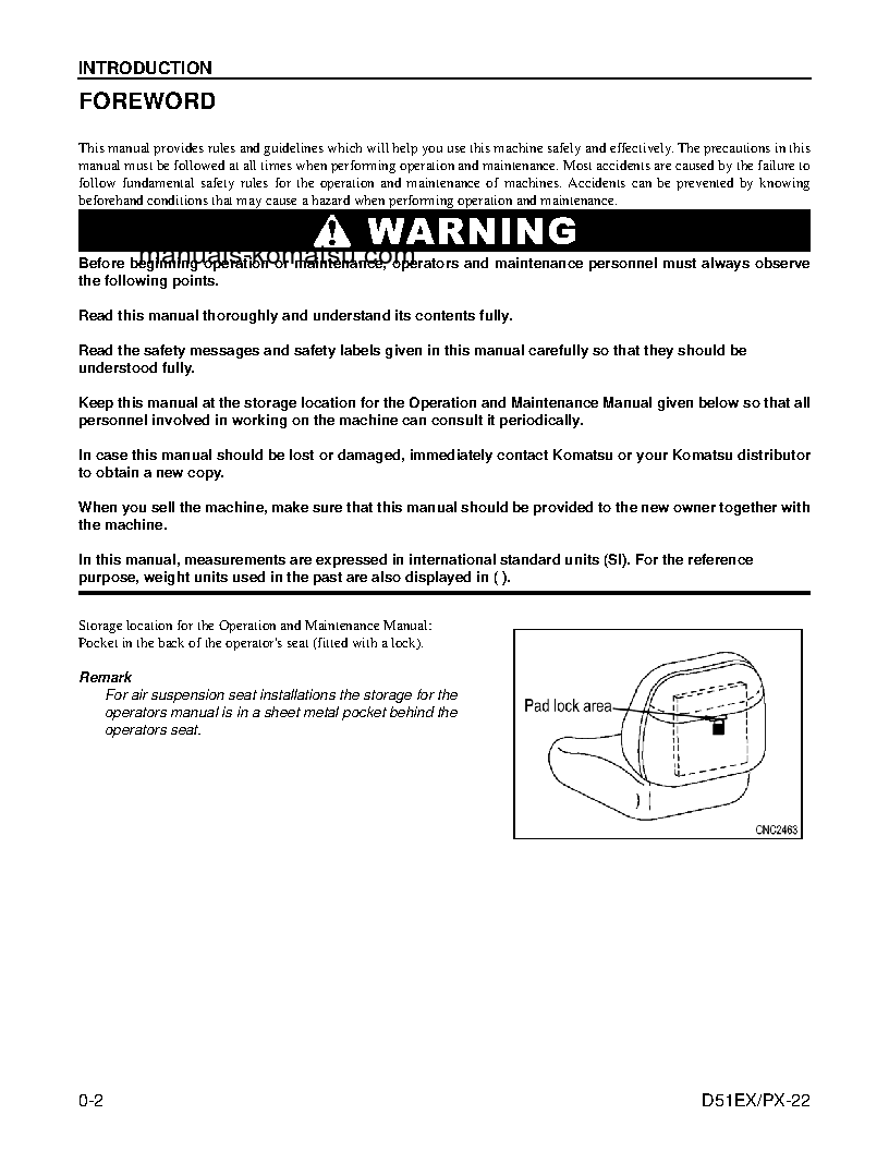 Protected: D51PX-22(BRA) S/N B10001-UP Operation manual (English)