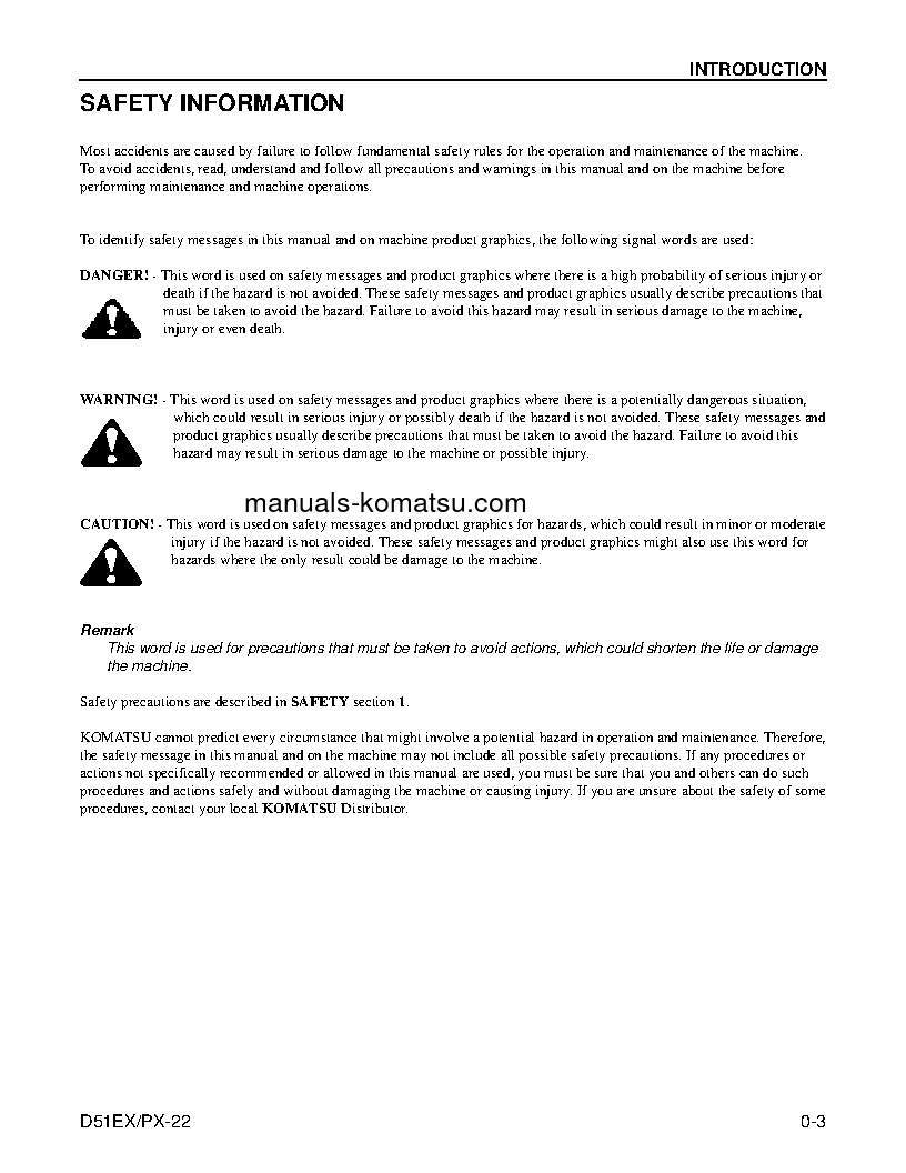 Protected: D51PX-22(BRA) S/N B10001-UP Operation manual (English)