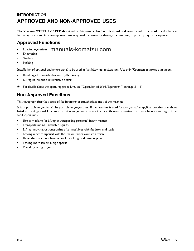 Protected: WA320-6(USA) S/N A34001-A34999 Operation manual (English)