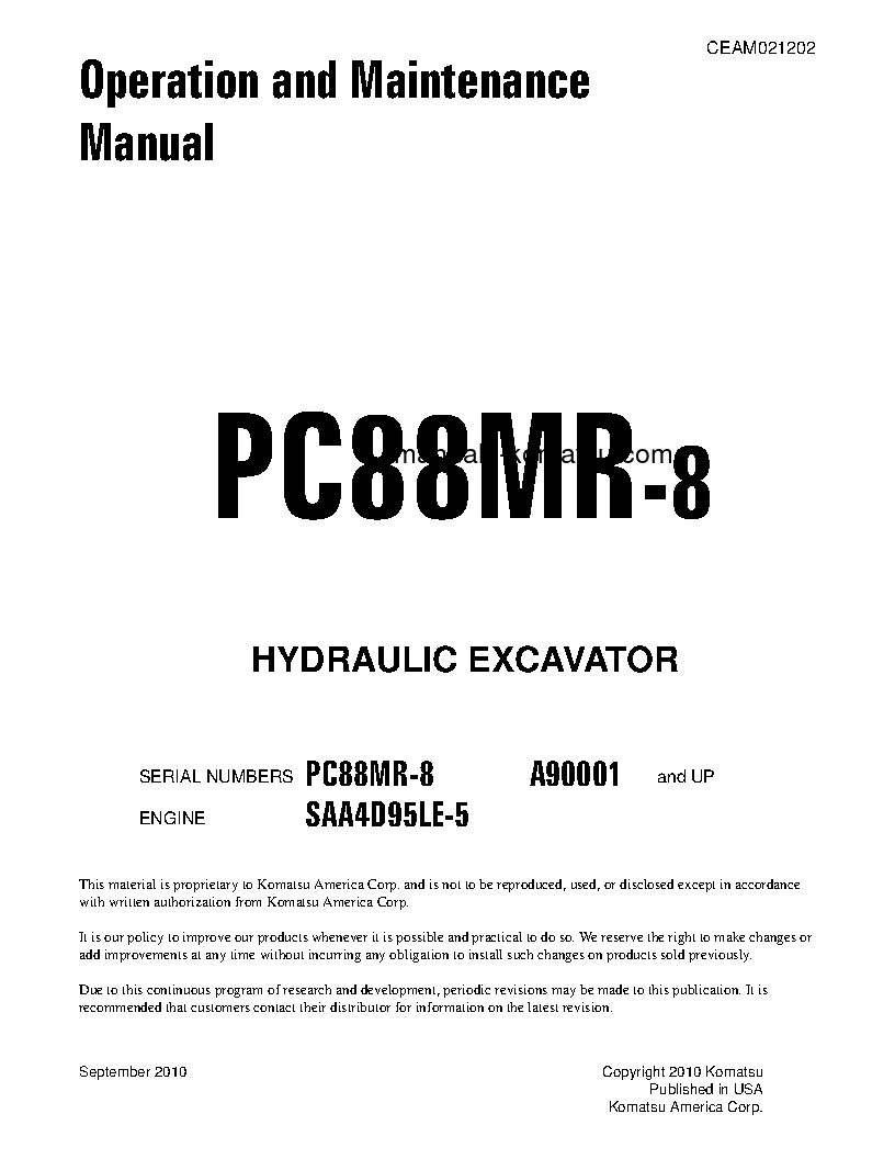 PC88MR-8(USA) S/N A90001-UP Operation manual (English)