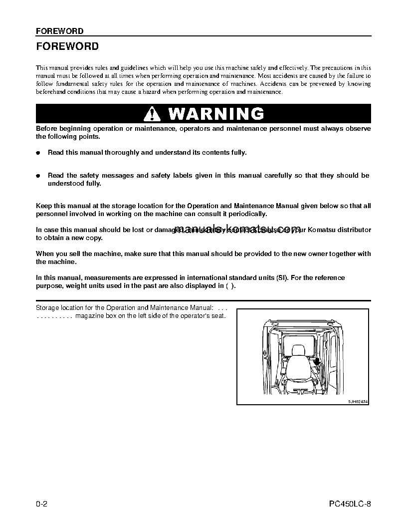 Protected: PC450LC-8(USA) S/N A10001-UP Operation manual (English)