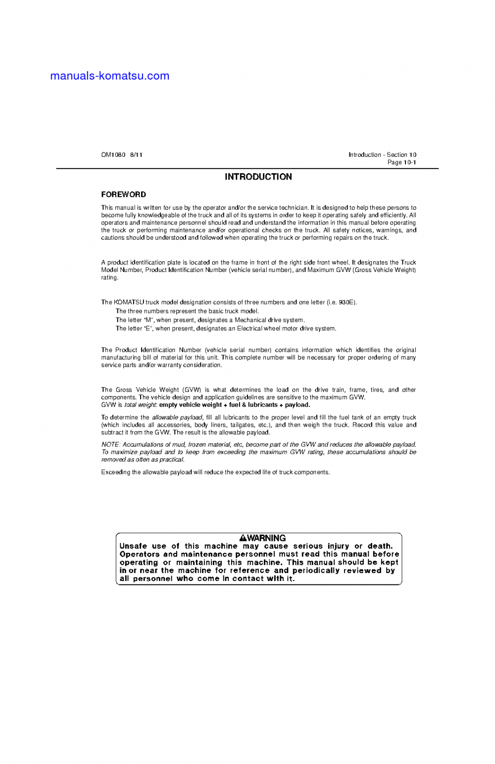 Protected: 930E-4(USA)-SE S/N A30876-A31033 Operation manual (English)