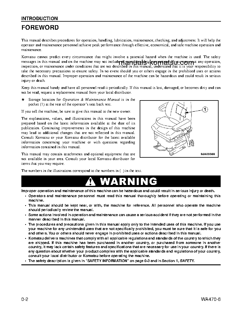 Protected: WA470-6(USA) S/N A46001-UP Operation manual (English)