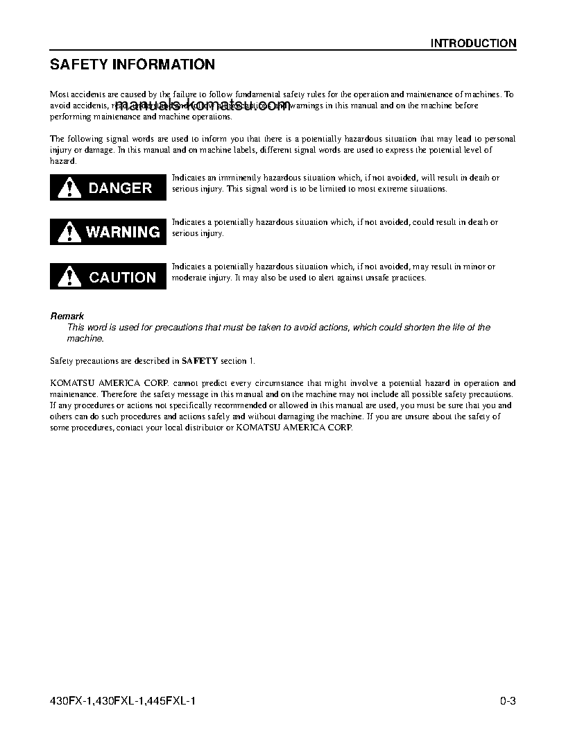 Protected: 445FXL-1(USA) S/N A10001-UP Operation manual (English)