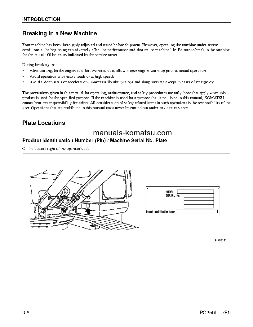 Protected: PC350LL-7(USA)-TIER 3 S/N A50001-UP Operation manual (English)