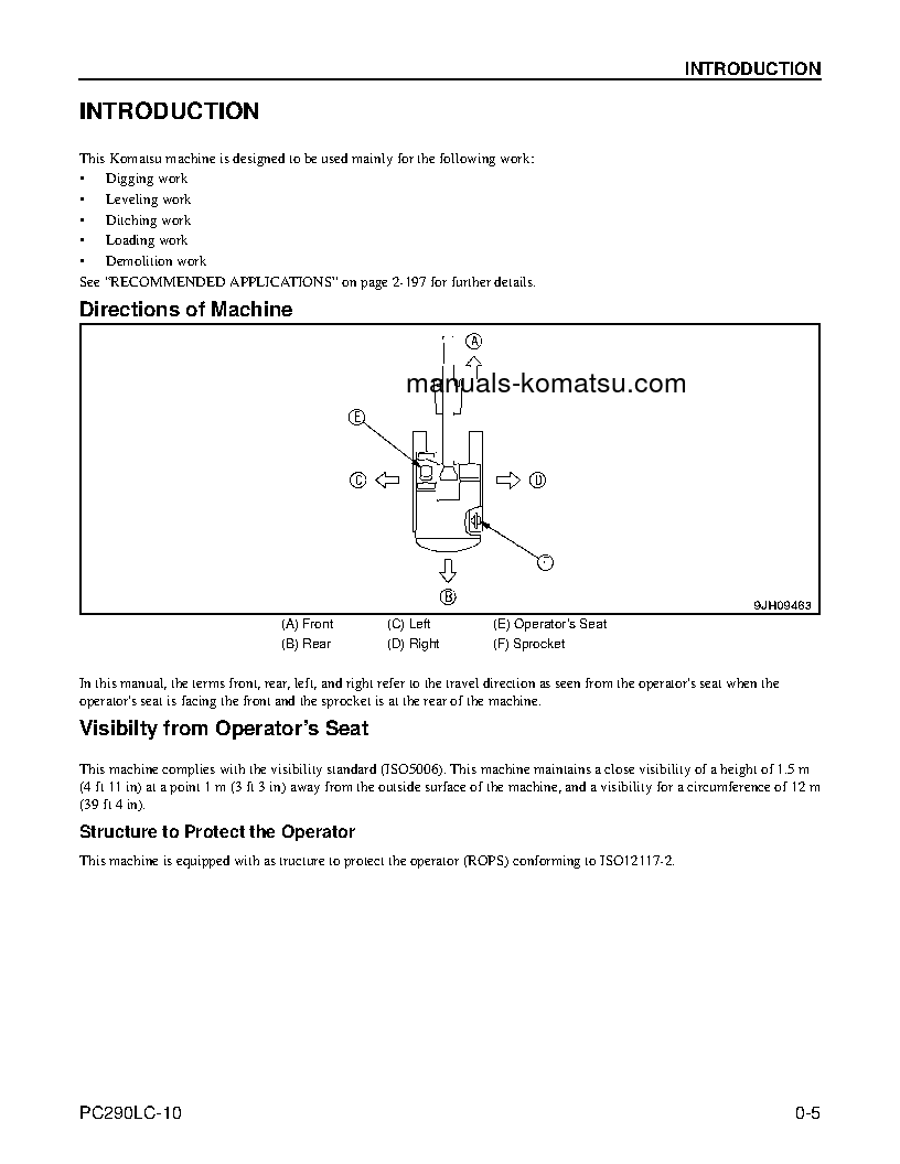 Protected: PC290LC-10(USA) S/N A25001-UP Operation manual (English)