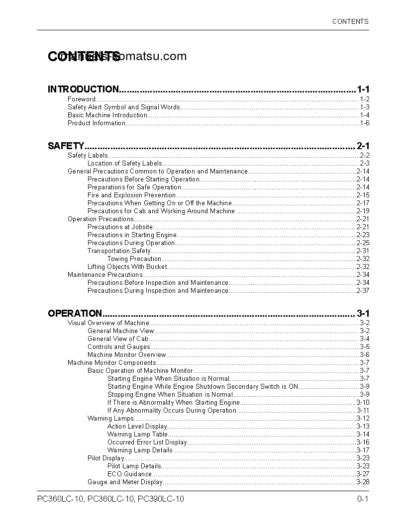 Protected: PC360LC-10(USA) S/N K64001-UP Operation manual (English)