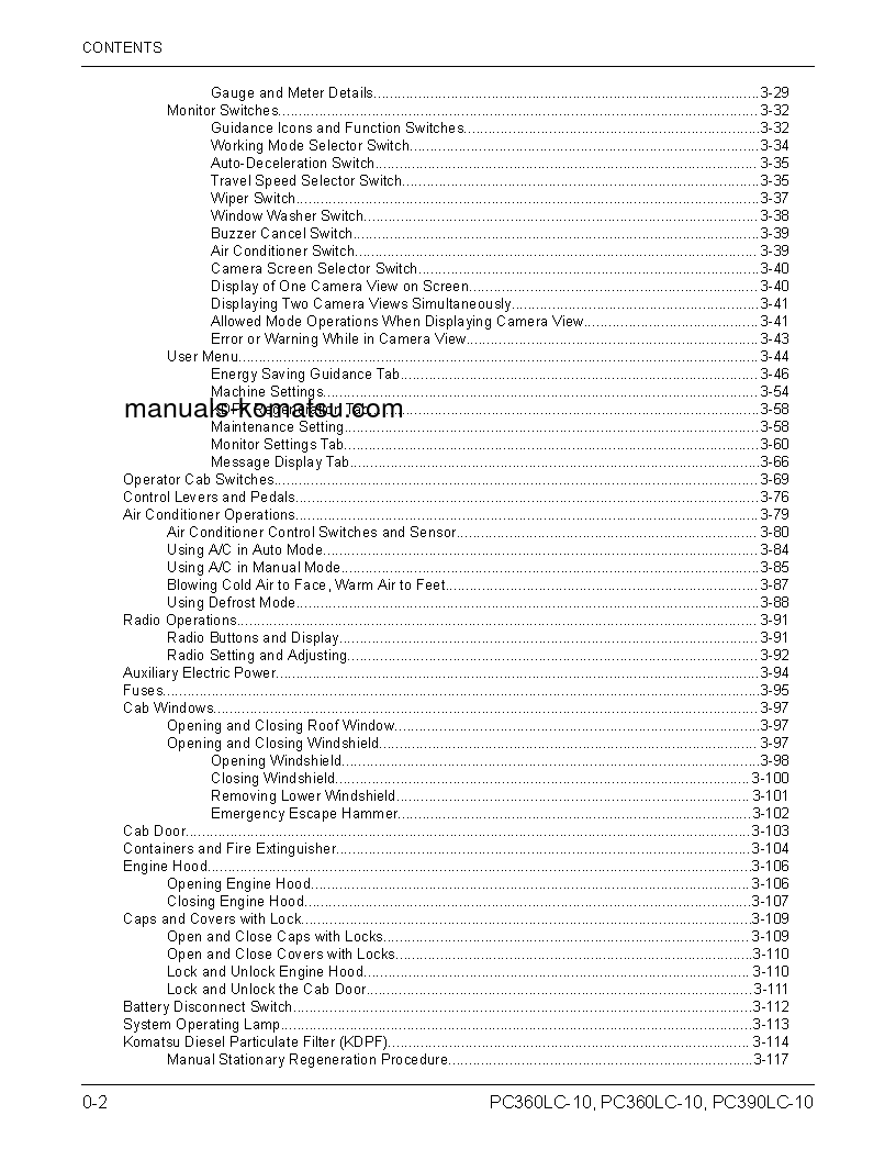 Protected: PC360LC-10(USA) S/N K64001-UP Operation manual (English)
