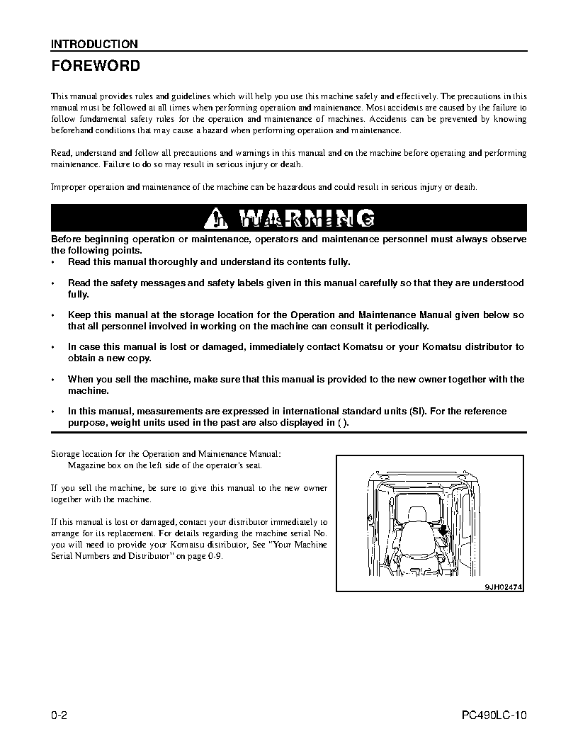 Protected: PC490LC-10(USA) S/N A40001-UP Operation manual (English)