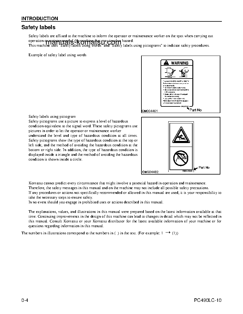 Protected: PC490LC-10(USA) S/N A40001-UP Operation manual (English)