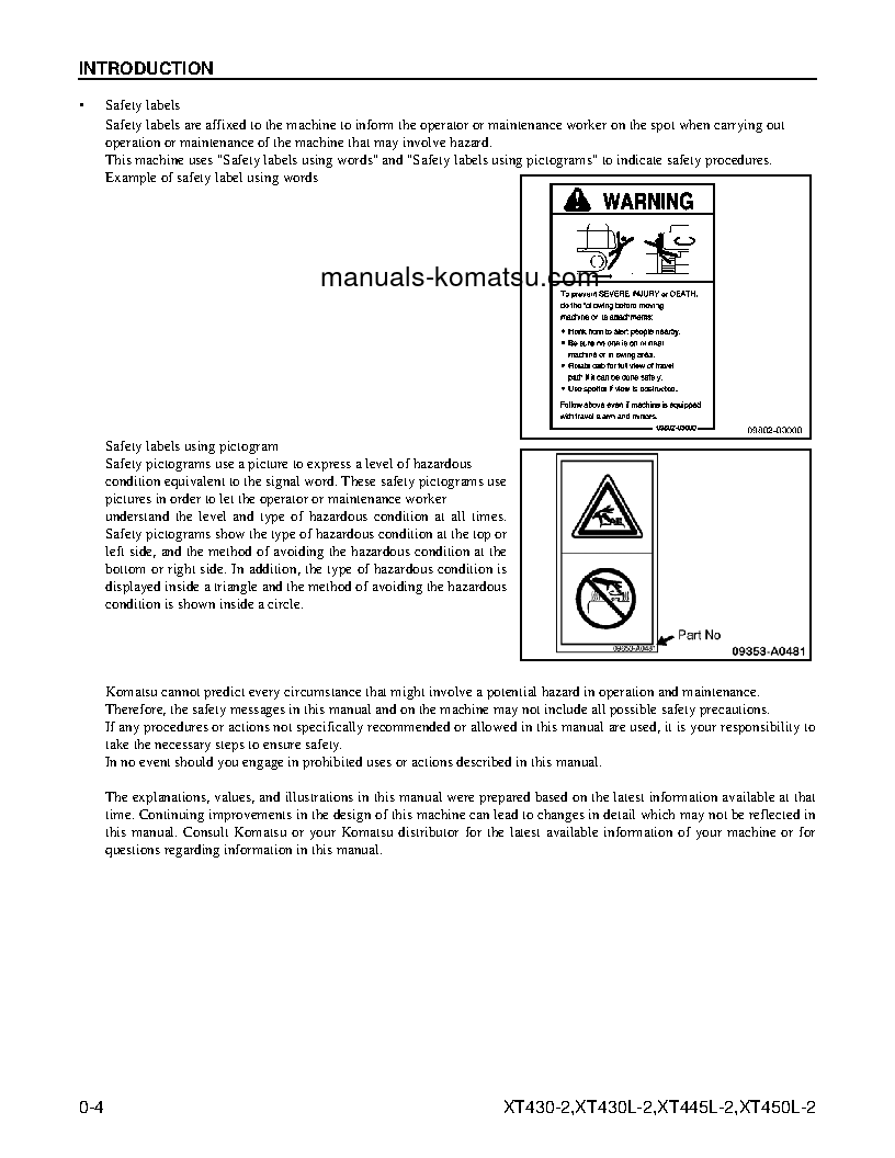 Protected: XT445L-2(USA) S/N A3001-UP Operation manual (English)