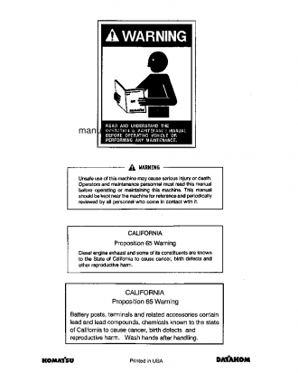 WA500-7(USA) S/N A94001-UP Operation manual (English)