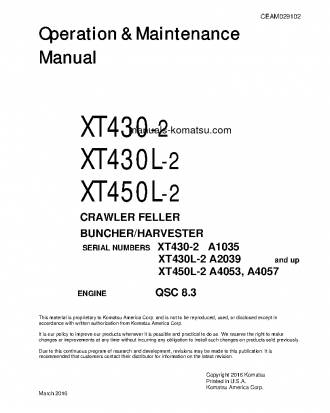 XT430-2(USA) S/N A1035-UP Operation manual (English)