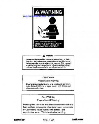 WA470-8(USA) S/N A49001-UP Operation manual (English)
