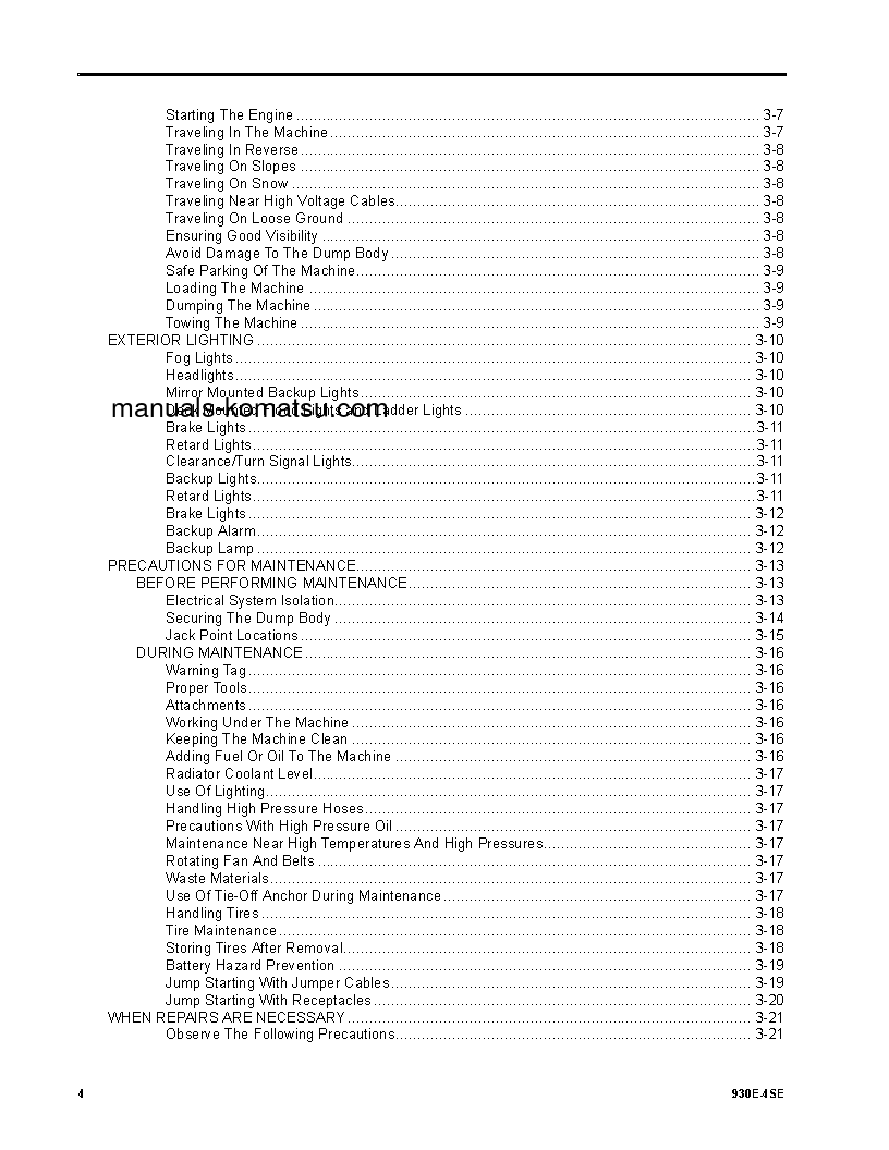 Protected: 930E-4(USA)-SE S/N A31875-A31927 Operation manual (English)