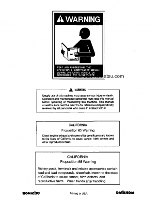 WA380-8(USA) S/N A74001-UP Operation manual (English)