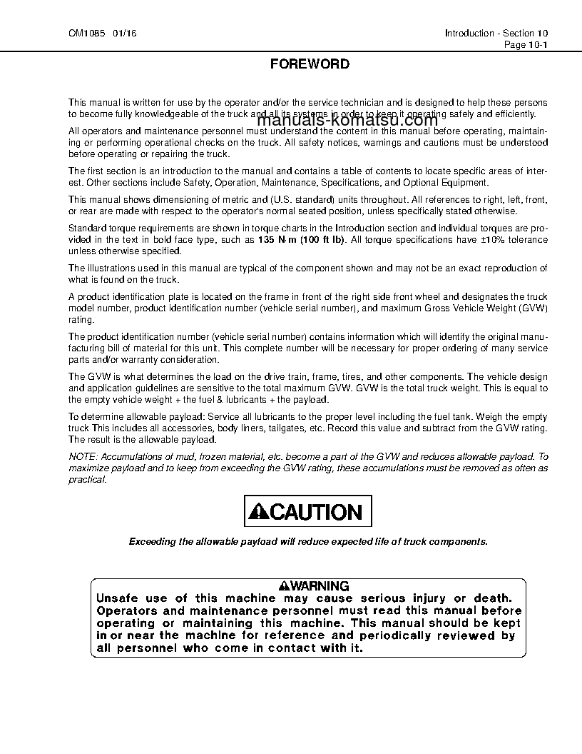 Protected: HD1500-7(USA)-W/ SSA16V159 S/N A40115-UP Operation manual (English)